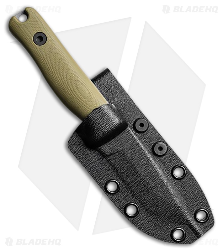 Reiff Knives F3 EDC Fixed Blade Knife OD Green G-10 w/Kydex Sheath (2.9" SW)