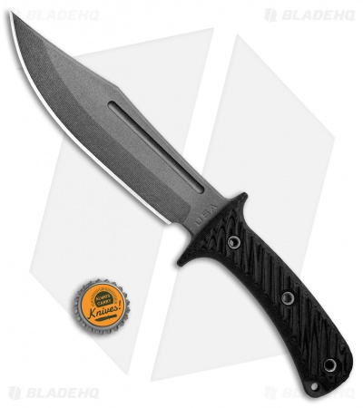 RMJ Tactical Jungle Combat Fixed Blade Knife Black G-10 (6.5" Gray)
