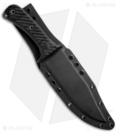 RMJ Tactical Jungle Combat Fixed Blade Knife Black G-10 (6.5" Gray)