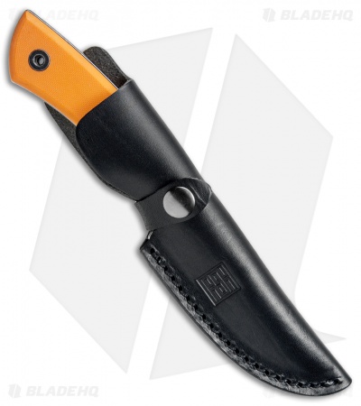 Real Steel Forager Fixed Blade Knife Orange G-10 (4.25" Black SW)