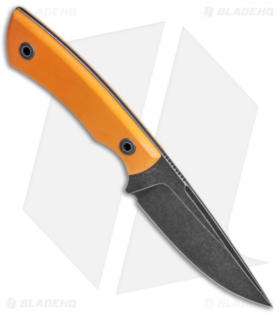 Real Steel Forager Fixed Blade Knife Orange G-10 (4.25" Black SW)
