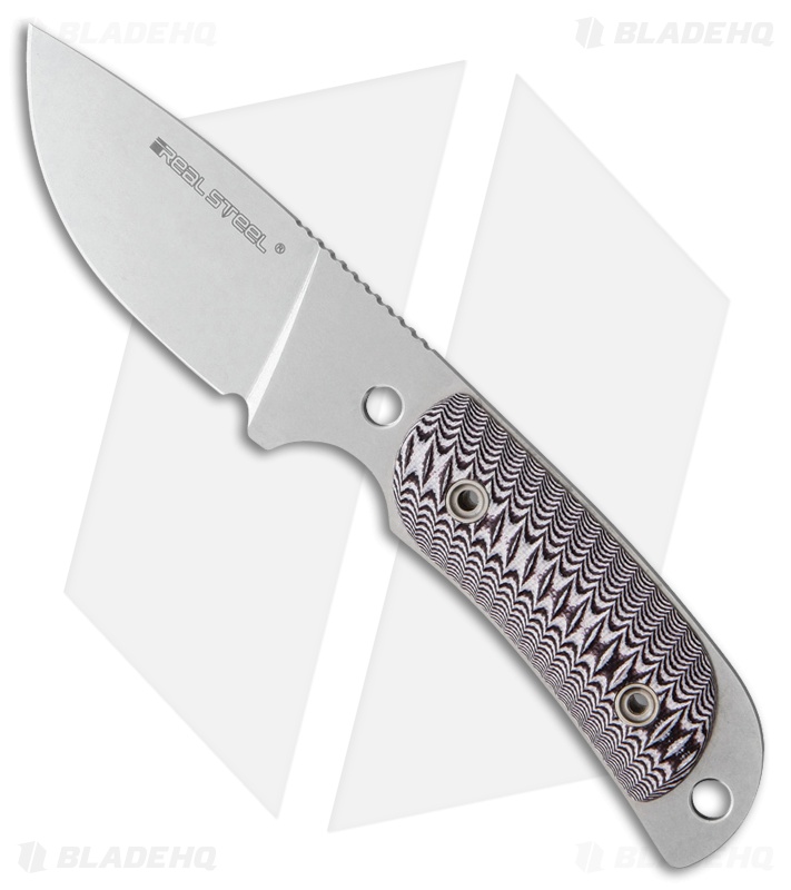 Real Steel Hunter 165 Fixed Blade Knife Black G-10 (2.75" Stonewash)
