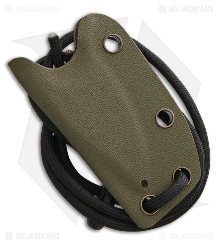 Real Steel Mini 127 Fixed Blade Neck Knife Green G-10 (2.75" Satin)