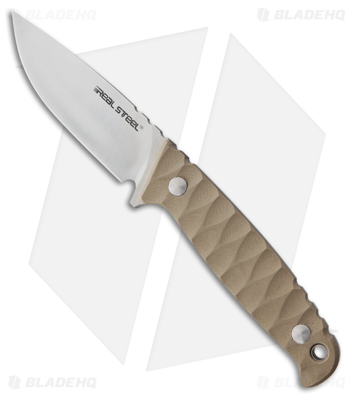 Real Steel Observer Fixed Blade Knife Coyote Tan G-10 (3.5" Satin)