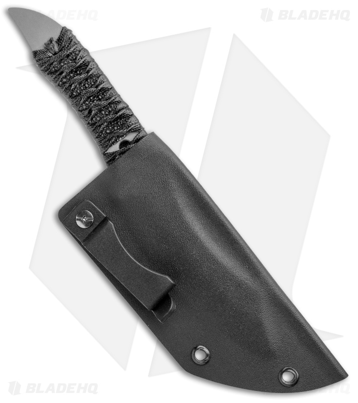 Red Horse Knife Works Hell Razor Fixed Blade Knife Black Cord (4.3" SW)