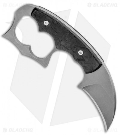 Red Horse Knife Works Malice Double Knuckle Fixed Blade Carbon Fiber (2.6" SW)