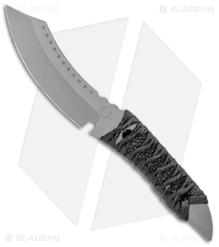Red Horse Knife Works Mini Hell Razor Fixed Blade Knife Black Cord (3.52" SW)