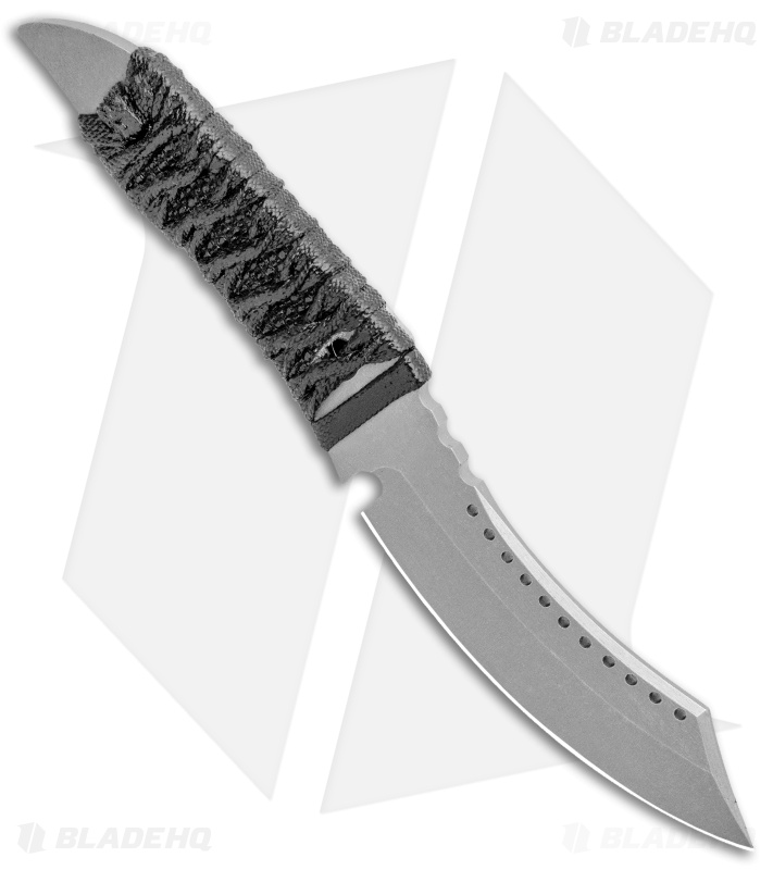 Red Horse Knife Works Mini Hell Razor Fixed Blade Knife Black Cord (3.52" SW)
