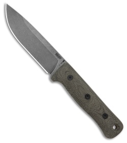 Reiff Knife F5 Field Survival Knife Fixed Blade Black Micarta (5" Acid SW)