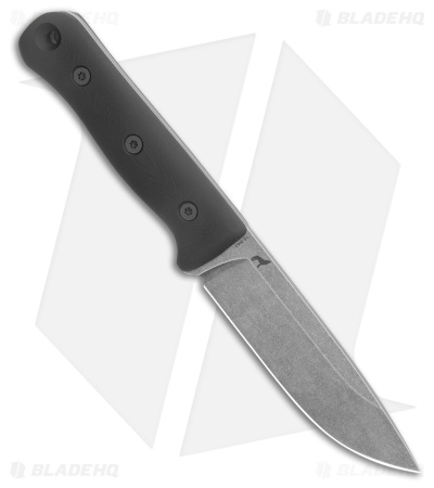 Reiff Knife F5 Field Survival Knife Fixed Blade Knife Black G-10 (5" Acid SW)