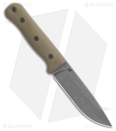 Reiff Knife F5 Field Survival Knife Fixed Blade OD Green G-10 (5" Acid SW)