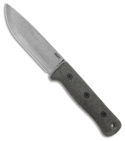 Reiff Knife S5 Glider Bushcraft Fixed Blade Green/Black Micarta (5" Acid SW)
