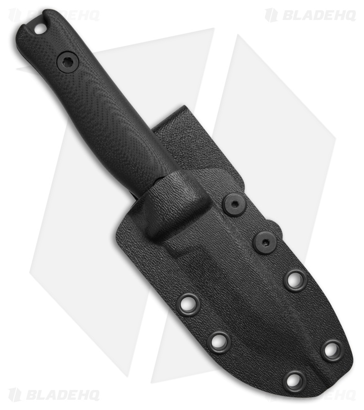 Reiff Knives F3 EDC Fixed Blade Knife Black G10 w/Kydex Sheath (2.9" Black)