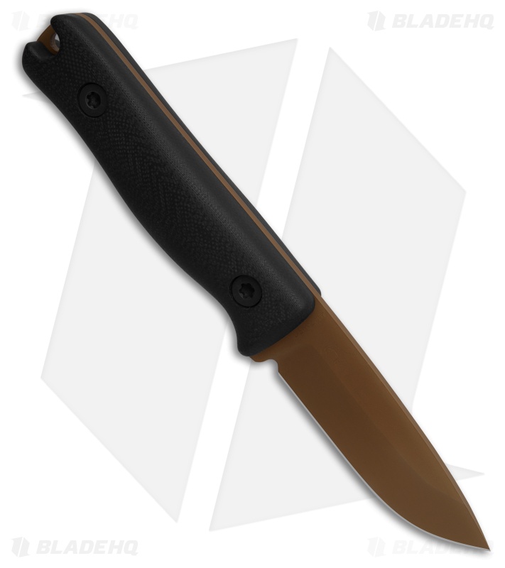 Reiff Knives F3 EDC Fixed Blade Knife Black G10 w/Kydex Sheath (2.9" FDE)