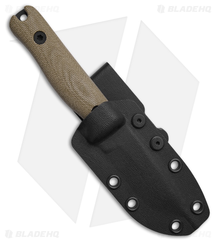 Reiff Knives F3 EDC Fixed Blade Knife OD Green Micarta w/Kydex Sheath (2.9" Blk)