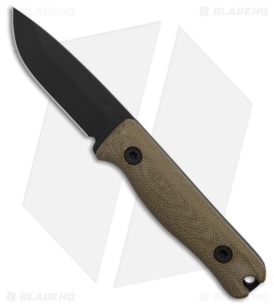 Reiff Knives F3 EDC Fixed Blade Knife OD Green Micarta w/Kydex Sheath (2.9" Blk)