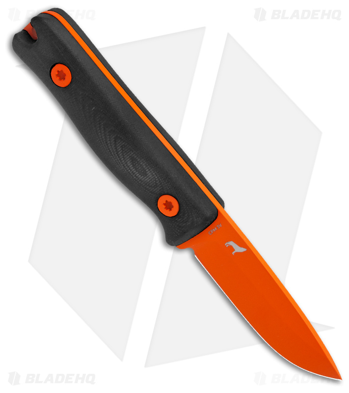 Reiff Knives F3XC EDC Bushcraft Survival Knife Black G-10 (2.9" Orange)