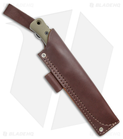 Reiff Knives F6 Leuku Survival Knife OD Green G-10 (6" Acid Stonewash)