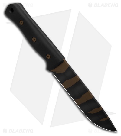 Reiff Knives F6 Leuku Survival Fixed Blade Knife Black G-10 (6" Rip Torn)