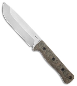 Reiff Knives F6 Leuku Survival Knife Black/Green Mic Leather (6" SW MagnaCut) LH