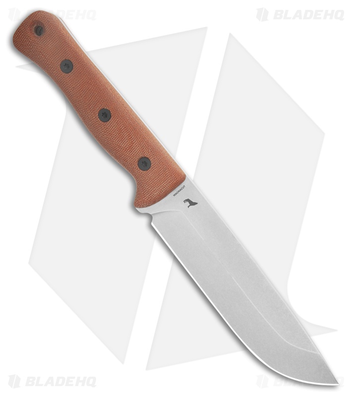 Reiff Knives F6 Leuku Survival Knife Natural Micarta Leather (6" SW MagnaCut) LH