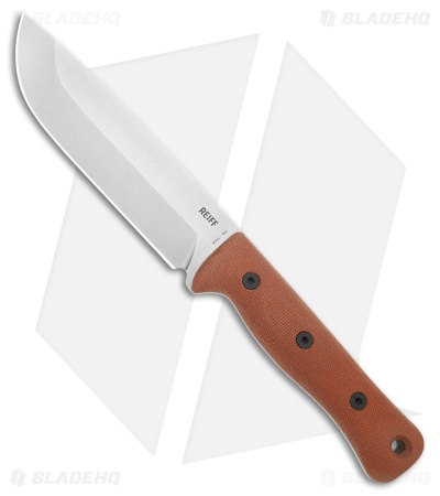 Reiff Knives F6 Leuku Survival Knife Natural Micarta Leather (6" SW MagnaCut) LH
