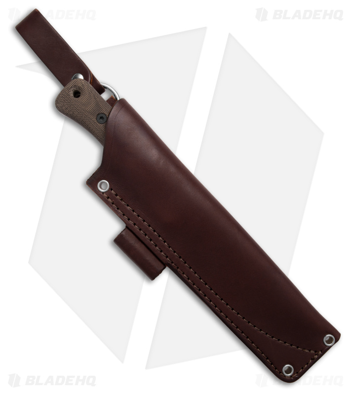 Reiff Knives F6 Leuku Survival Knife OD Green Micarta (6" Acid Stonewash)