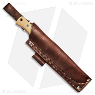 Reiff Knives F6 Leuku Survival Knife Natural Micarta Leather (6" SW MagnaCut) RH