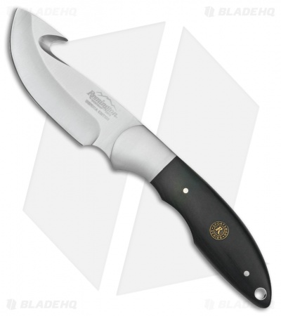 Remington Sportsman Gut Hook Fixed Blade Knife Black Wood (3.25" Satin)
