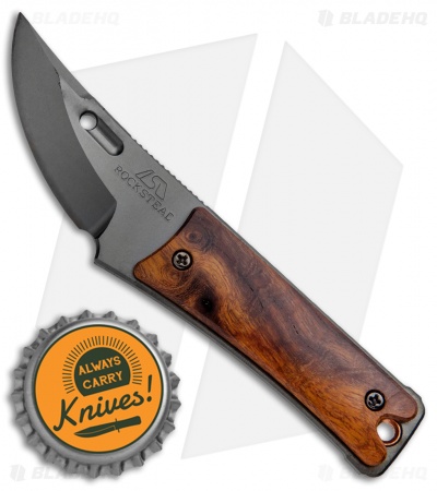 Rockstead CHOU-IW Neck Knife Ebonite Fixed Blade (1.875" Polish DLC)