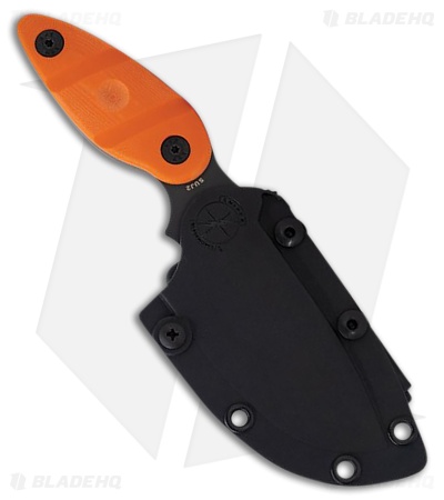 Sniper Bladeworks Skinner Fixed Blade Knife Orange G-10 (4.3" Black PVD)