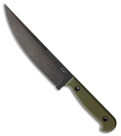 Station IX The Partisan Fixed Blade Knife OD Green G-10 (8" Black Stonewash)