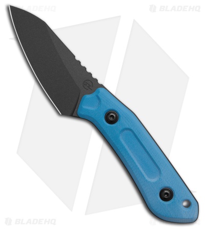 Schwarz Knives Overland Sport Fixed Blade Knife Blue G-10 (2.8" Black)