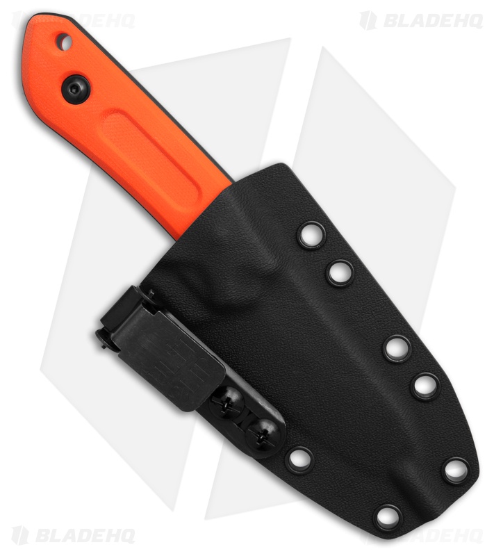 Schwarz Knives Overland Sport Fixed Blade Knife Orange G-10 (2.8" Black)
