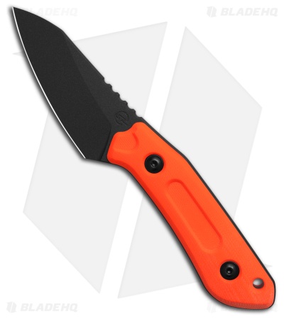 Schwarz Knives Overland Sport Fixed Blade Knife Orange G-10 (2.8" Black)