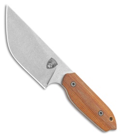 Sheepdog Knives LDT Fixed Blade Knife Natural Micarta (4" Stonewash) 