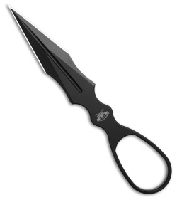 Skallywag Tactical D2 Dagger Fixed Blade Knife Black D2 Steel (2.5" Black)