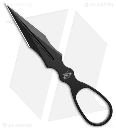 Skallywag Tactical D2 Dagger Fixed Blade Knife Black D2 Steel (2.5" Black)