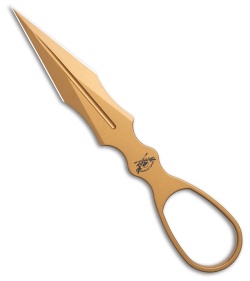 Skallywag Tactical D2 Dagger Fixed Blade Knife Bounty Gold  D2 Steel (2.5" Gold)
