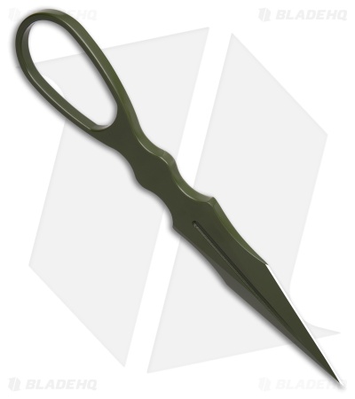 Skallywag Tactical D2 Dagger Fixed Blade Knife OD Green D2 Steel (2.5" Green)