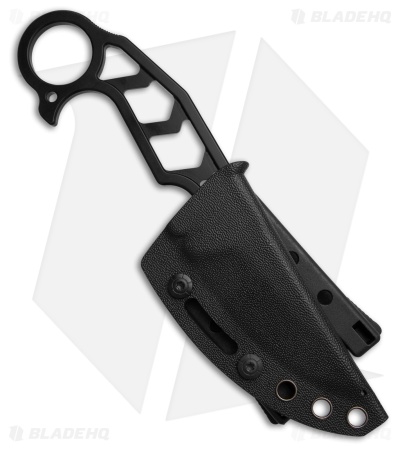 Skallywag Tactical Skeletor Fixed Blade Knife Black 440C Steel (3.25" Two-Tone) 