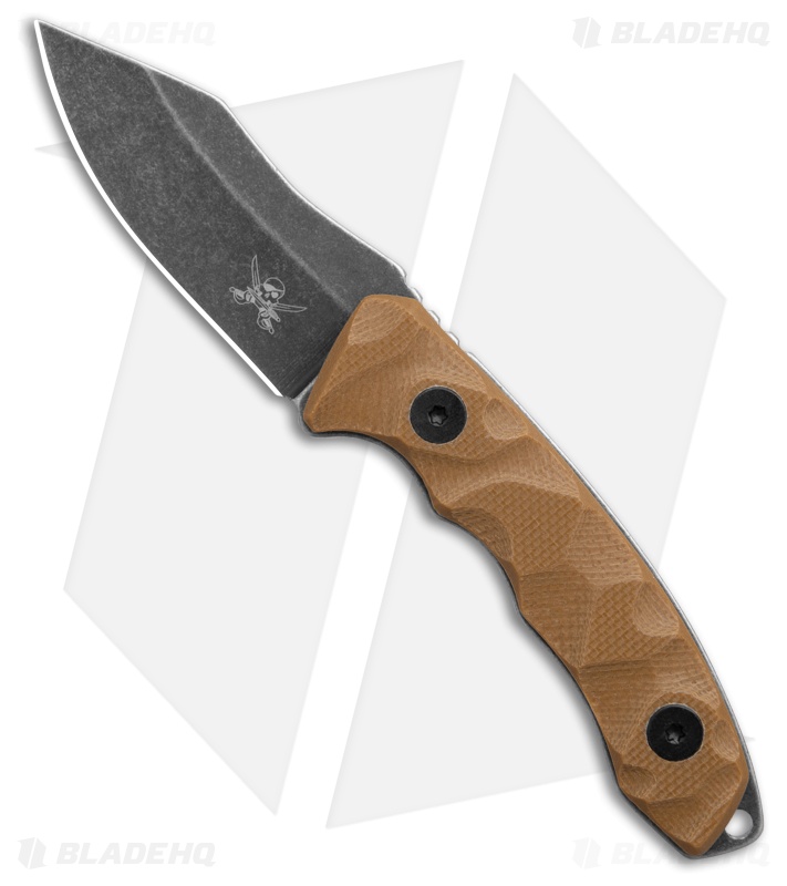 Skallywag Tactical The Mini Fixed Blade Knife Desert Tan G-10 (2" Black SW)