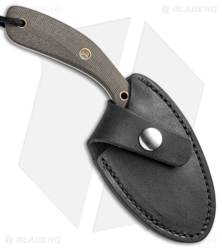 Smith & Sons Apex Fixed Blade Knife OD Green Micarta (3" Black SW)