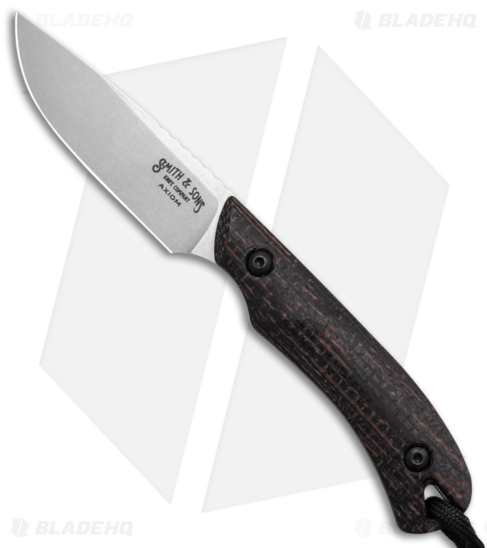 Smith & Sons Axiom Fixed Blade Knife Black Micarta MagnaCut