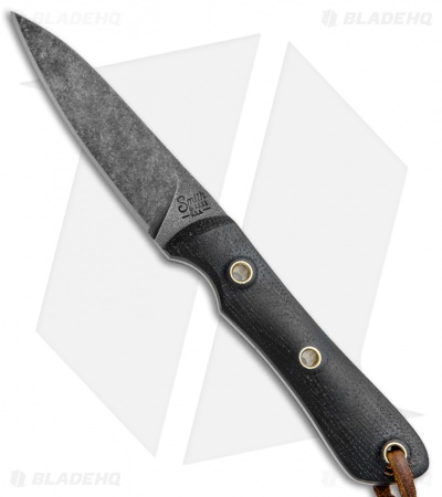 Smith & Sons Bandit Fixed Blade Knife Black Micarta (3" Black SW)