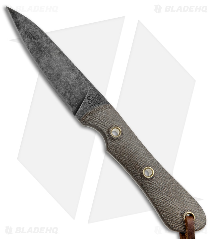 Smith & Sons Bandit Fixed Blade Knife OD Green Micarta (3" Black SW)