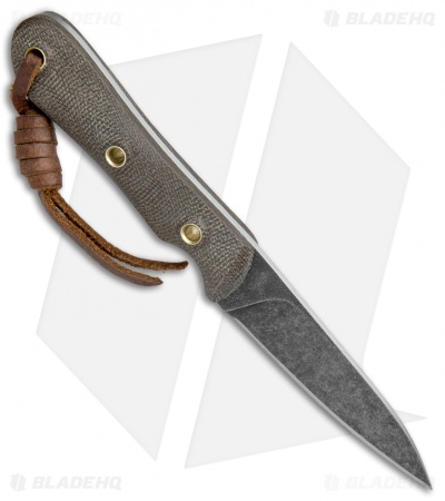 Smith & Sons Bandit Fixed Blade Knife OD Green Micarta (3" Black SW)
