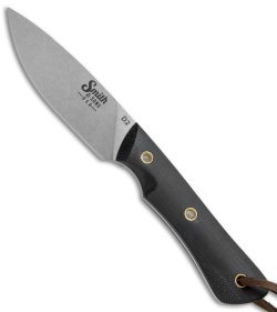 Smith & Sons Brave Fixed Blade Knife Black Micarta (3.25" Stonewash)