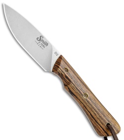 Smith & Sons Brave Fixed Blade Knife Bocote Wood (3.25" Stonewash)