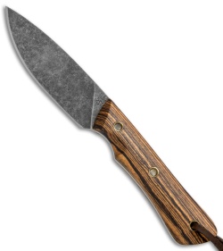 Smith & Sons Brave Fixed Blade Knife Bocote Wood (3.25" Black SW)